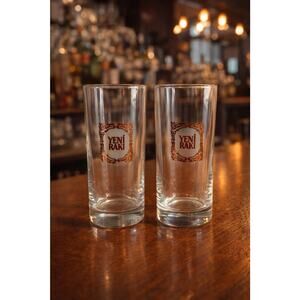 Set of 2 Yeni Raki Logo Tall Shot Glasses Turkish Raki Glasses Barware